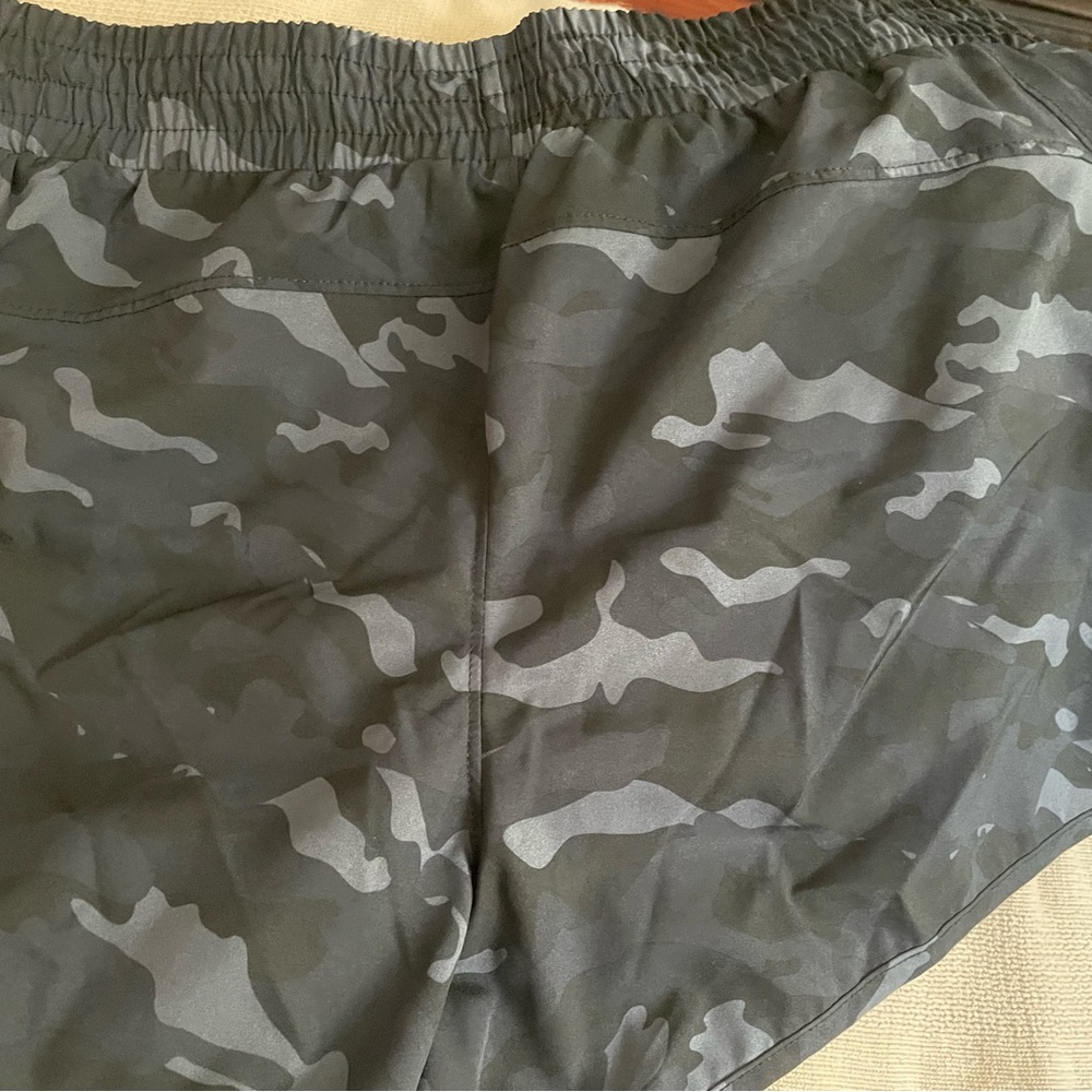 Gray Camouflage Athletic Shorts for Women